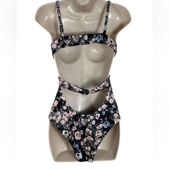 Tavik Swimwear Black Floral Adrian Moderate Coverage One Piece Swimsuit - Picture 7 of 12